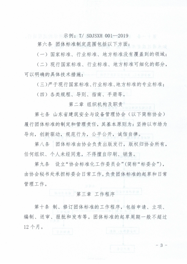 关于发布《山东省建筑安全与设备管理协会 团体标准管理办法》的通知