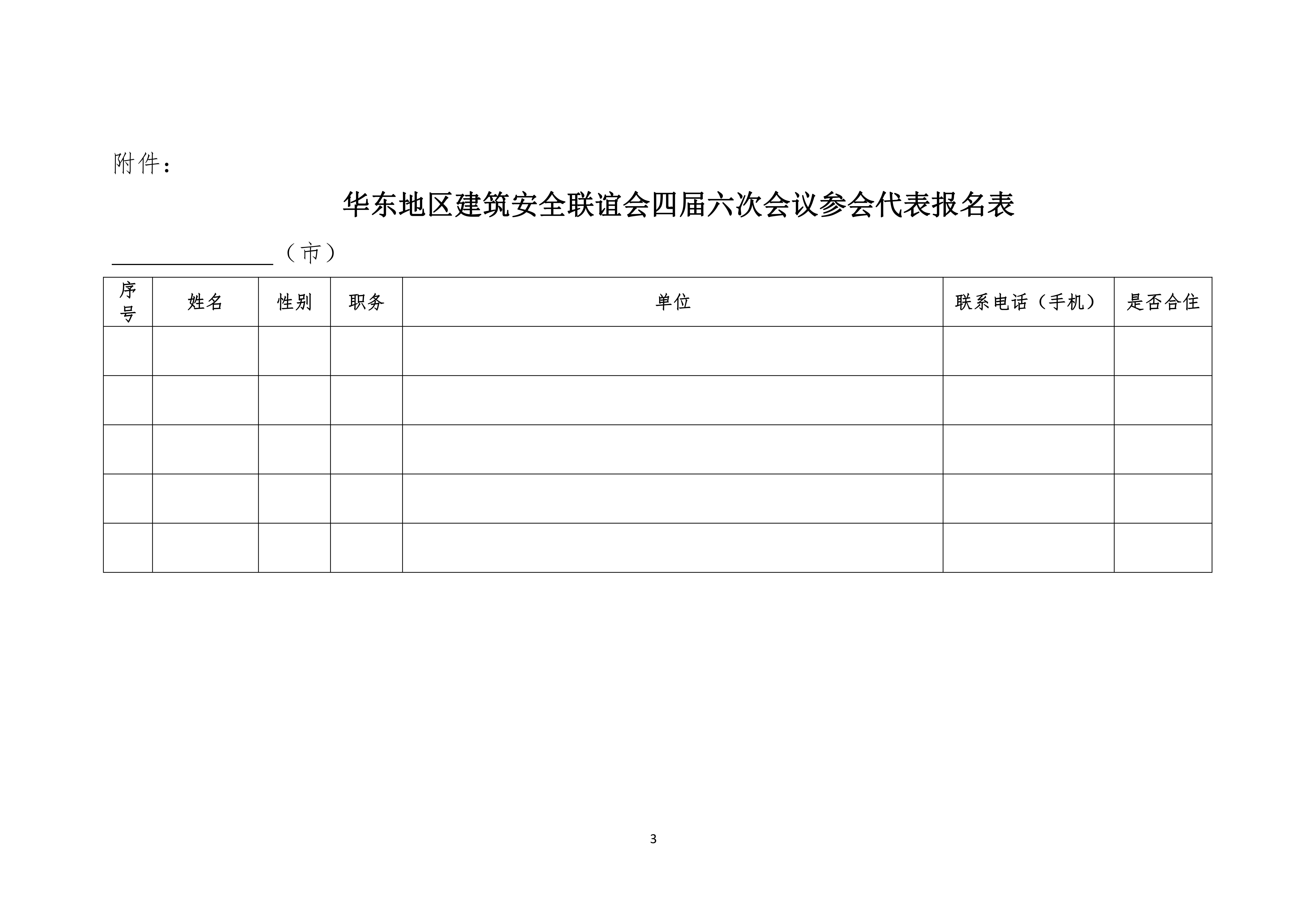 关于组织参加华东地区建筑安全联谊会四届六次会议的通知