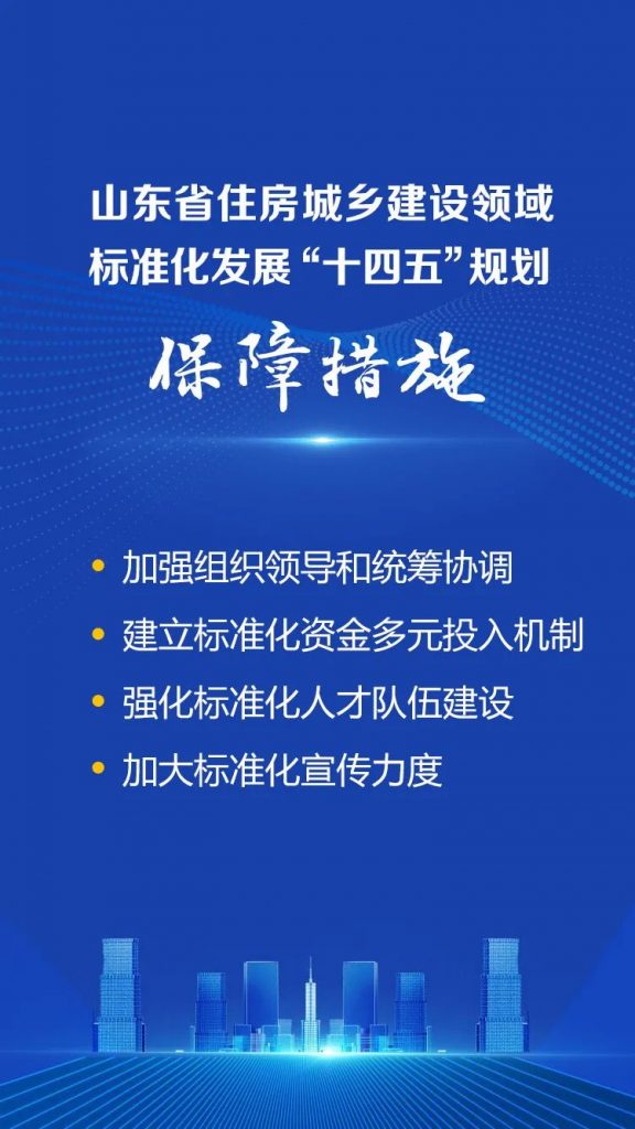 七大要点速览：聚焦《山东省住房城乡建设领域标准化发展“十四五”规划》